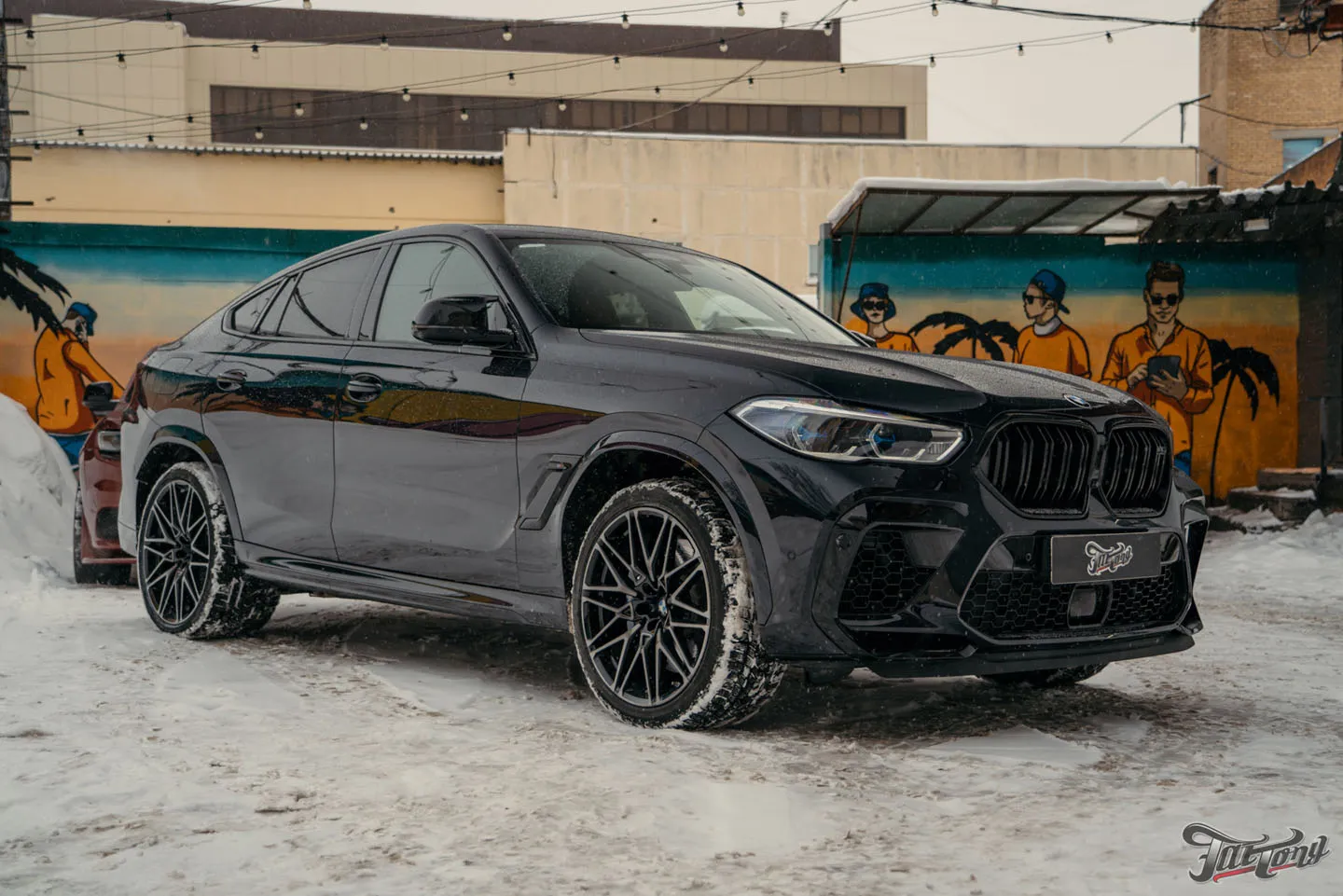 Окрас дисков с алмазной проточкой для BMW X6 M